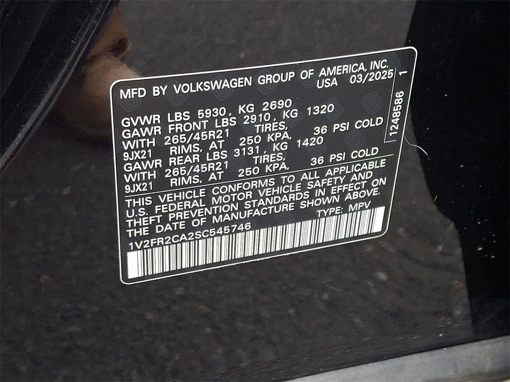 2025 Volkswagen Atlas 2.0T SEL Premium R-Line