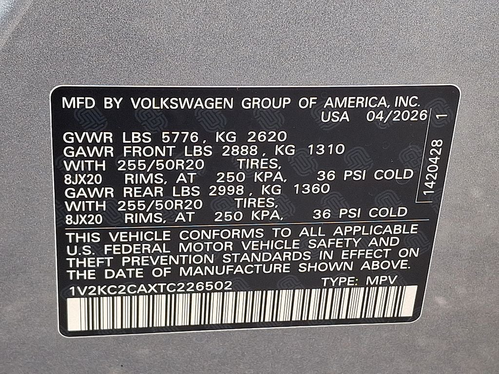 2026 Volkswagen Atlas Cross Sport 2.0T SE w/Technology
