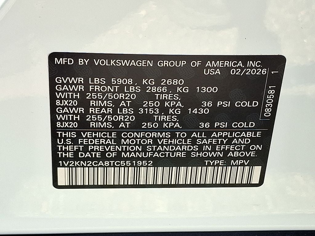 2026 Volkswagen Atlas 2.0T SE w/Technology