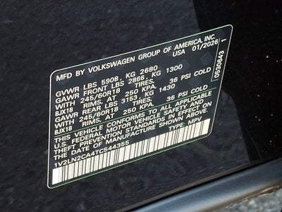 2026 Volkswagen Atlas 2.0T SE