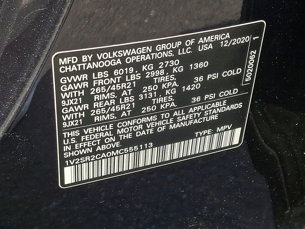 2021 Volkswagen Atlas 3.6L V6 SEL R-Line