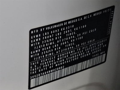 2022 Volkswagen Tiguan 2.0T SE