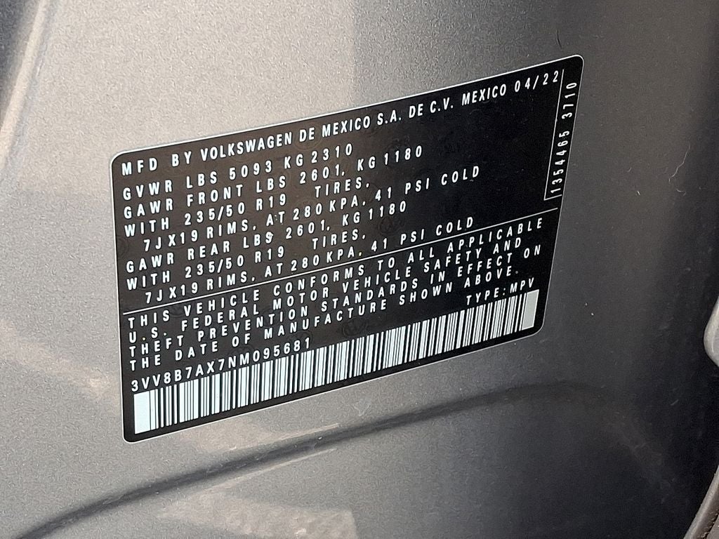 2022 Volkswagen Tiguan 2.0T SE R-Line Black