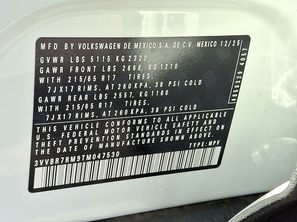 2026 Volkswagen Tiguan 2.0T S