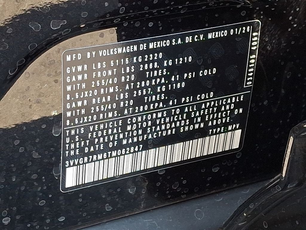 2026 Volkswagen Tiguan 2.0T SE R-Line Black