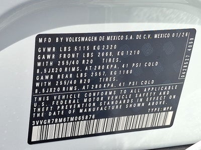 2026 Volkswagen Tiguan 2.0T SE R-Line Black