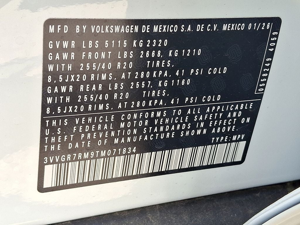 2026 Volkswagen Tiguan 2.0T SE R-Line Black