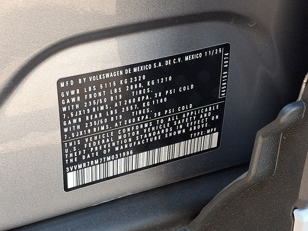 2026 Volkswagen Tiguan 2.0T SE