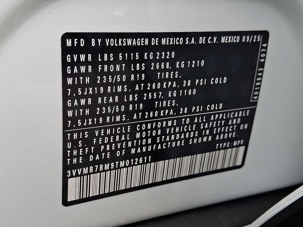 2026 Volkswagen Tiguan 2.0T SE