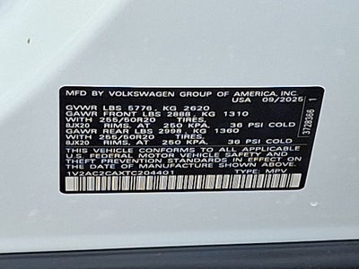 2026 Volkswagen Atlas Cross Sport 2.0T SEL R-Line Black