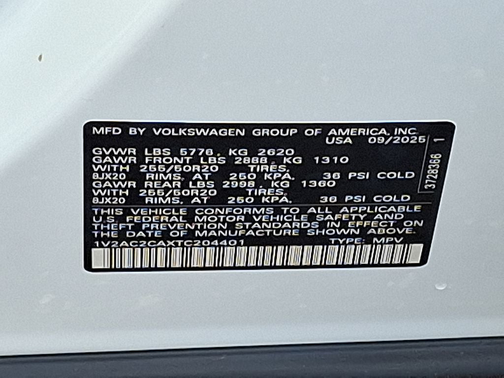 2026 Volkswagen Atlas Cross Sport 2.0T SEL R-Line Black