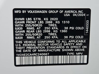 2024 Volkswagen Atlas Cross Sport 2.0T SEL R-Line