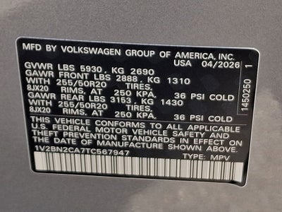 2026 Volkswagen Atlas 2.0T SEL