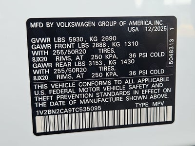 2026 Volkswagen Atlas 2.0T SEL