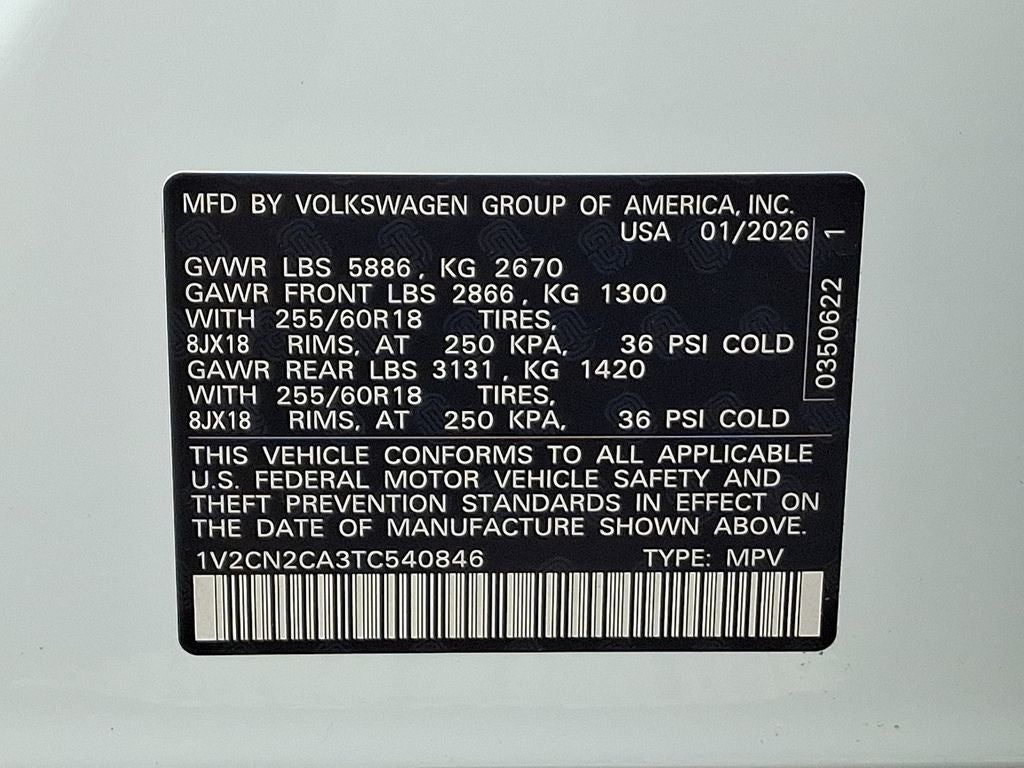 2026 Volkswagen Atlas 2.0T Peak Edition