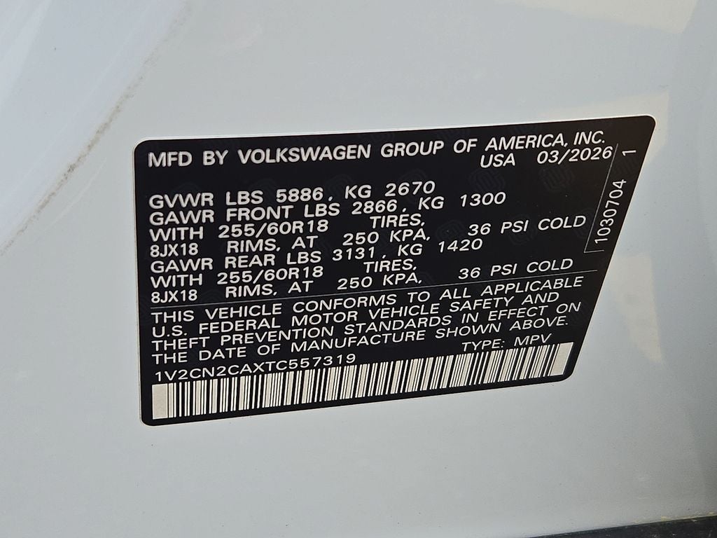 2026 Volkswagen Atlas 2.0T Peak Edition