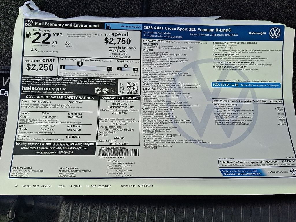 2026 Volkswagen Atlas Cross Sport 2.0T SEL Premium R-Line