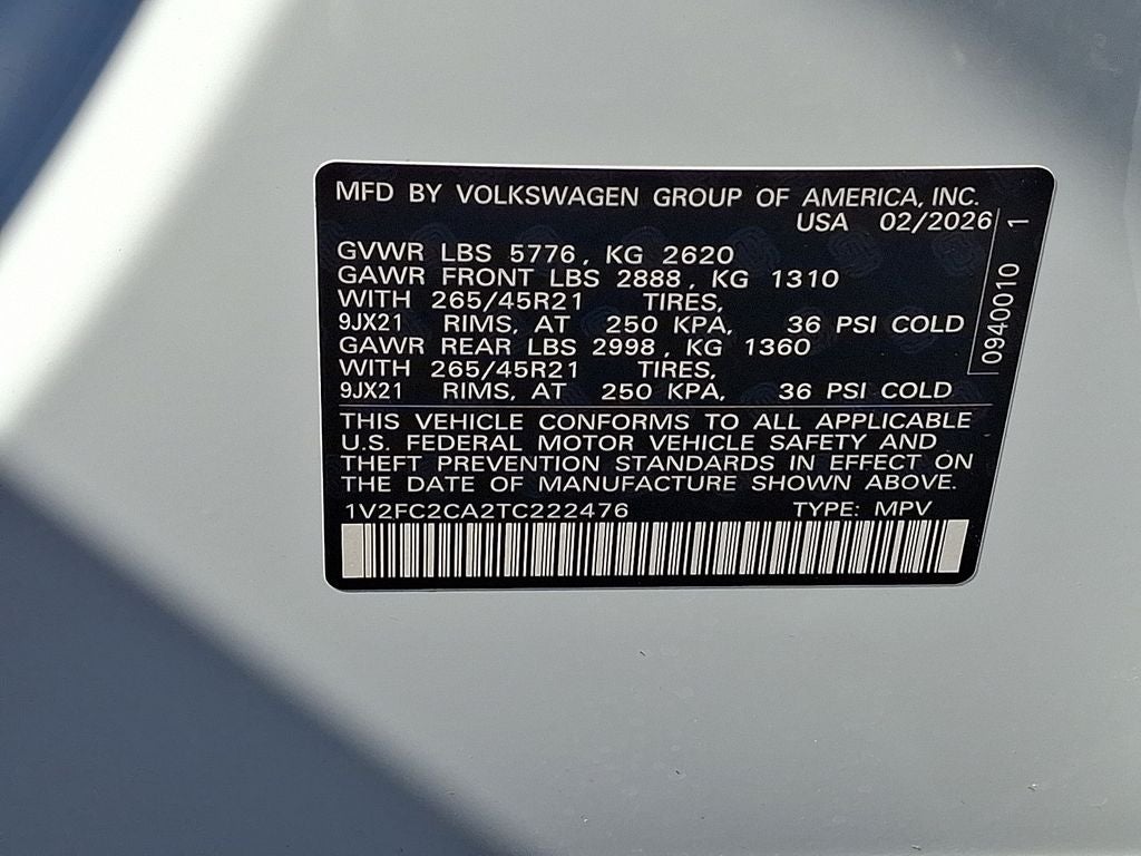 2026 Volkswagen Atlas Cross Sport 2.0T SEL Premium R-Line