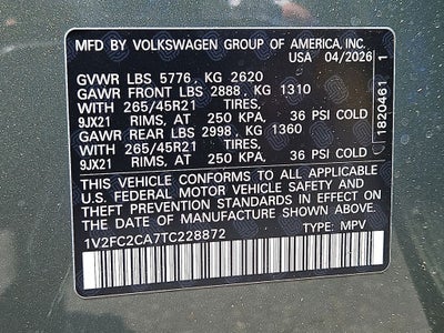 2026 Volkswagen Atlas Cross Sport 2.0T SEL Premium R-Line