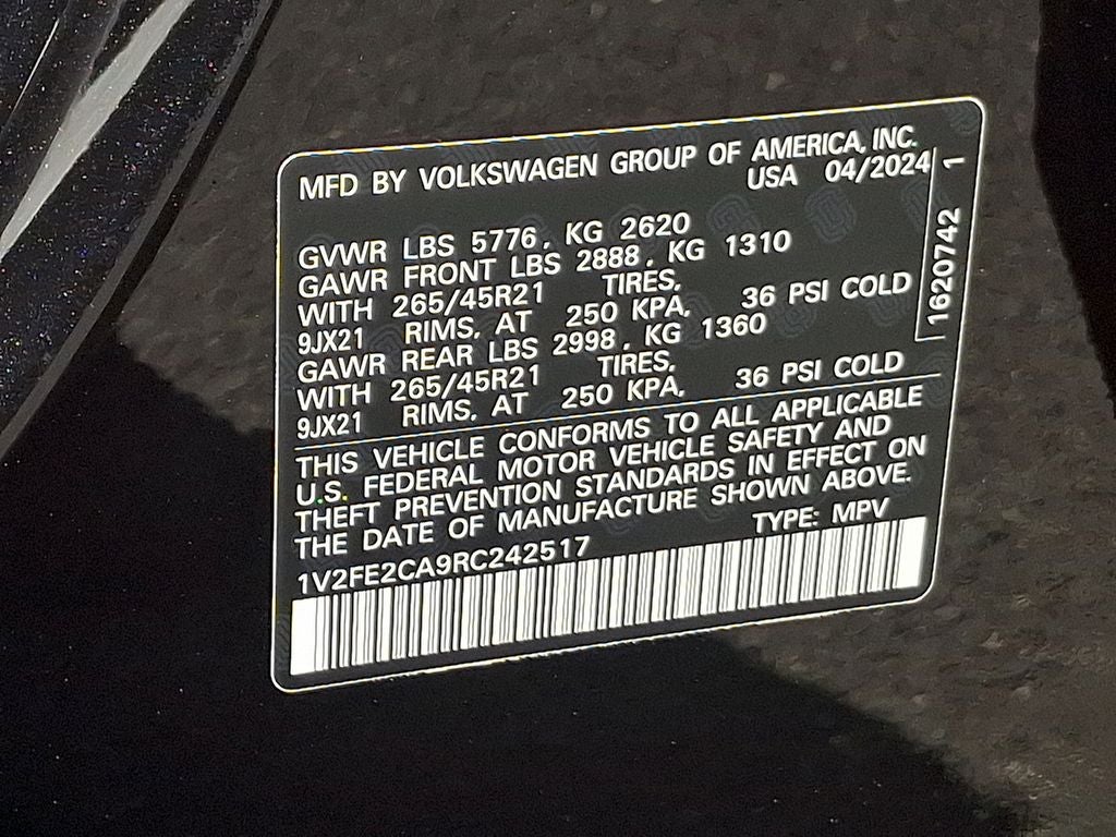 2024 Volkswagen Atlas Cross Sport 2.0T SEL Premium R-Line