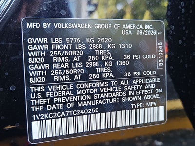2026 Volkswagen Atlas Cross Sport SE w/Technology