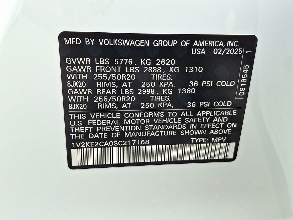 2025 Volkswagen Atlas Cross Sport 2.0T SE w/Technology