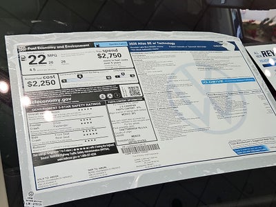 2026 Volkswagen Atlas 2.0T SE w/Technology