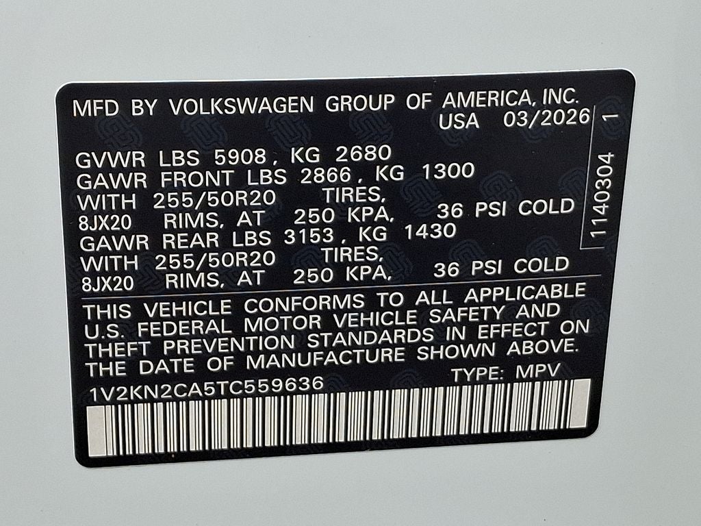 2026 Volkswagen Atlas 2.0T SE w/Technology