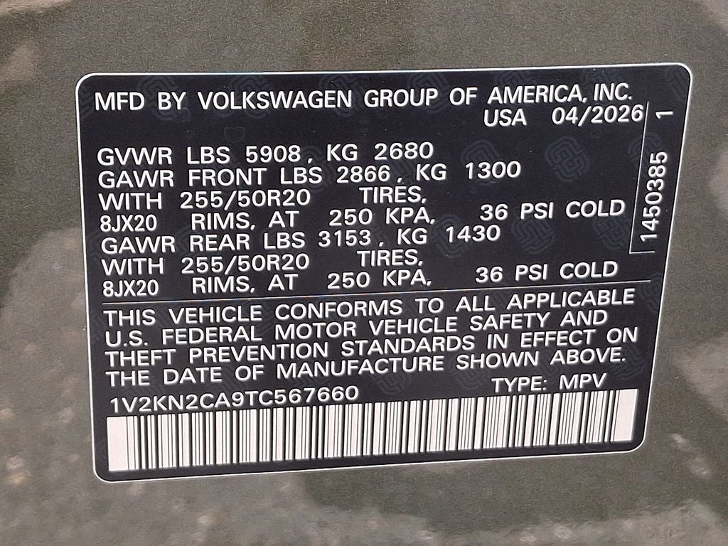 2026 Volkswagen Atlas 2.0T SE w/Technology