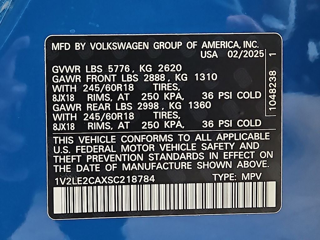 2025 Volkswagen Atlas Cross Sport 2.0T SE