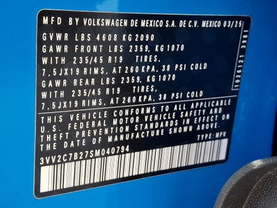 2025 Volkswagen Taos 1.5T SE Black