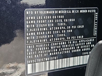 2026 Volkswagen Taos 1.5T SE Black