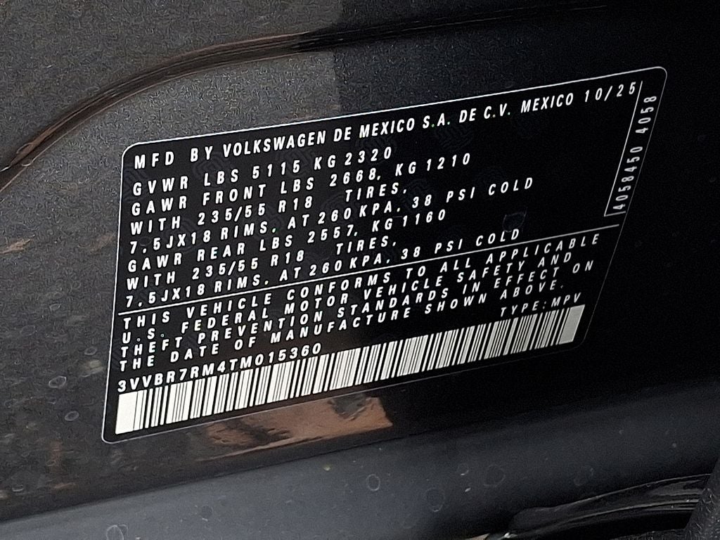 2026 Volkswagen Tiguan 2.0T S