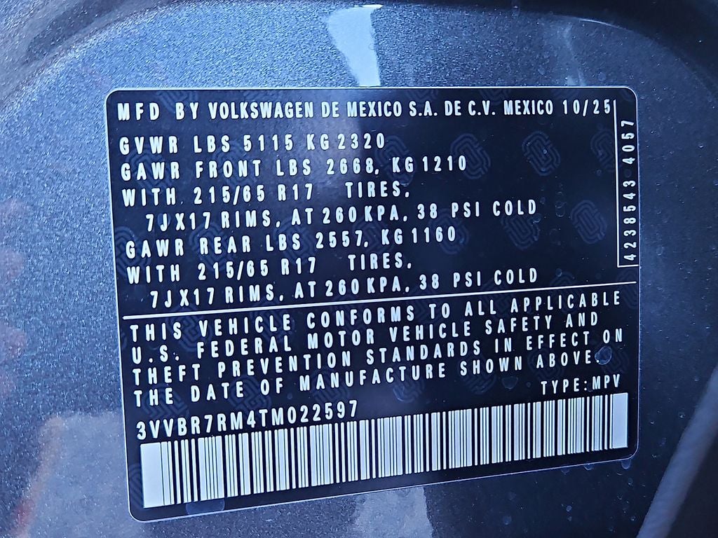 2026 Volkswagen Tiguan 2.0T S