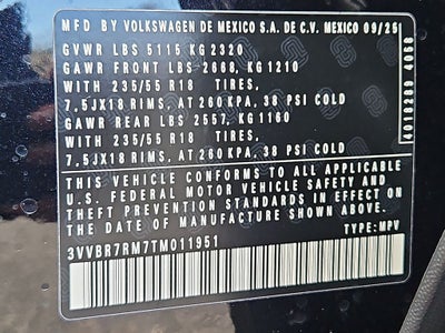 2026 Volkswagen Tiguan 2.0T S