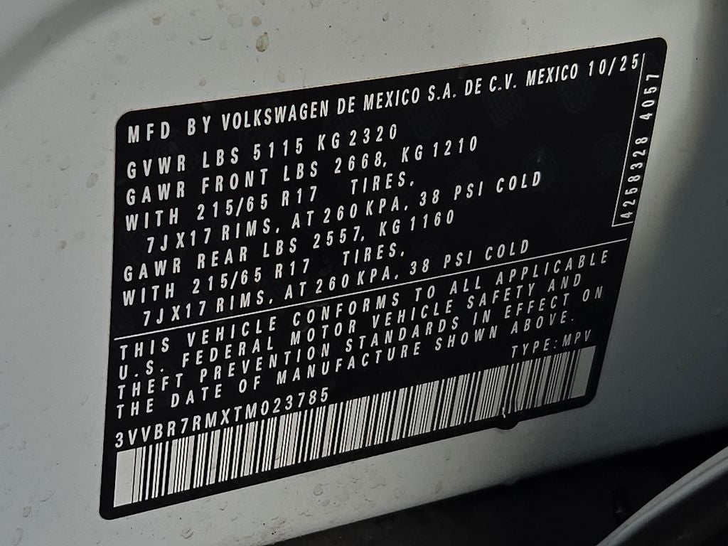 2026 Volkswagen Tiguan 2.0T S