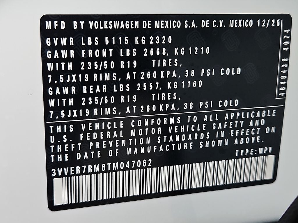 2026 Volkswagen Tiguan 2.0T SE