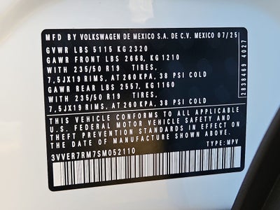 2025 Volkswagen Tiguan 2.0T SE