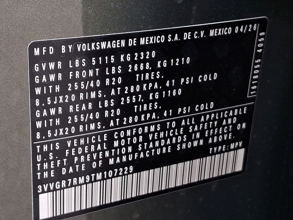 2026 Volkswagen Tiguan 2.0T SE R-Line Black