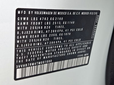 2026 Volkswagen Tiguan 2.0T SE R-Line Black