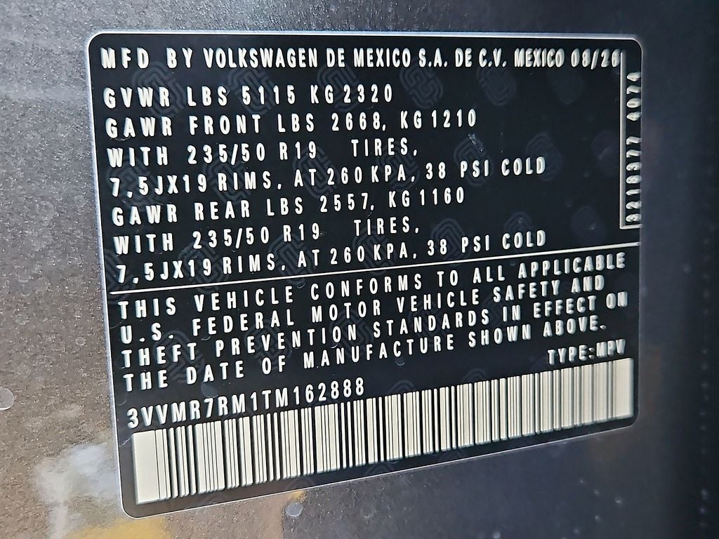 2026 Volkswagen Tiguan 2.0T SE