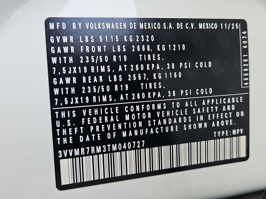 2026 Volkswagen Tiguan 2.0T SE