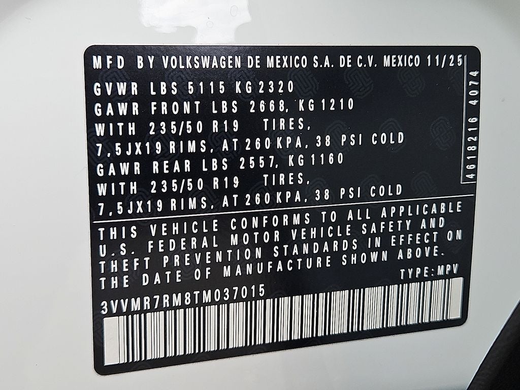 2026 Volkswagen Tiguan 2.0T SE