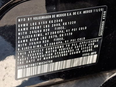 2026 Volkswagen Tiguan 2.0T SEL R-Line Turbo