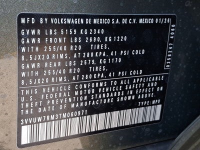 2026 Volkswagen Tiguan 2.0T SEL R-Line Turbo