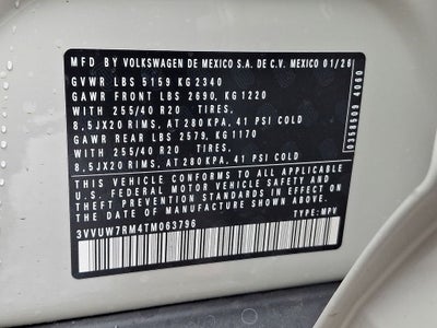 2026 Volkswagen Tiguan 2.0T SEL R-Line Turbo