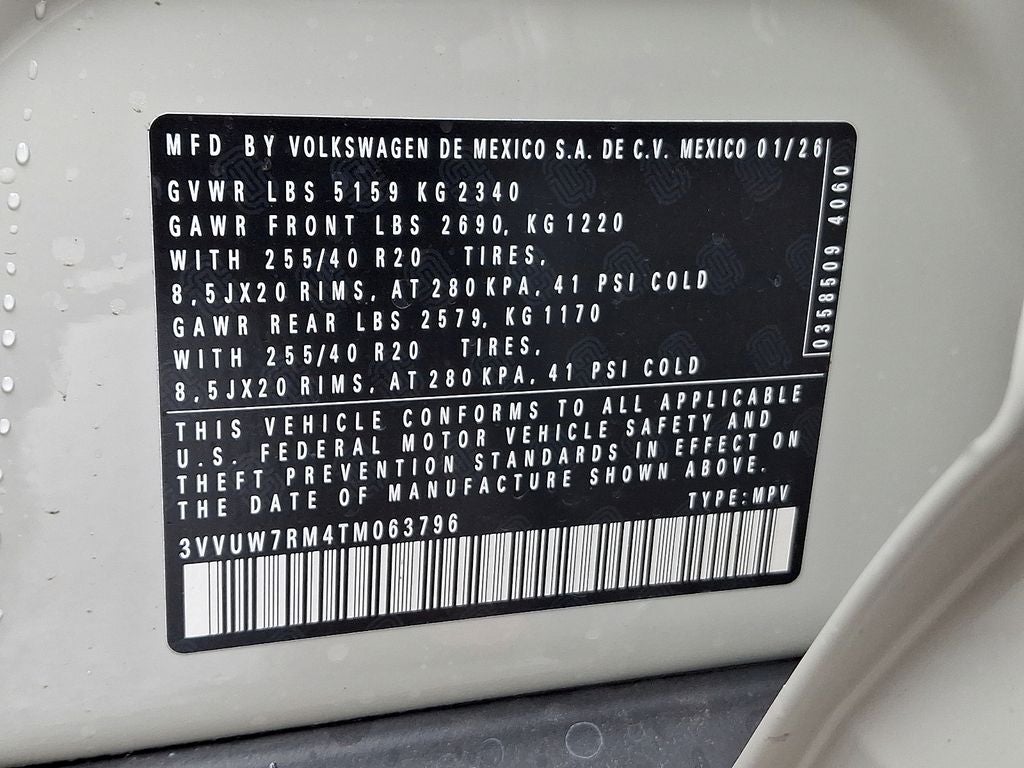 2026 Volkswagen Tiguan 2.0T SEL R-Line Turbo