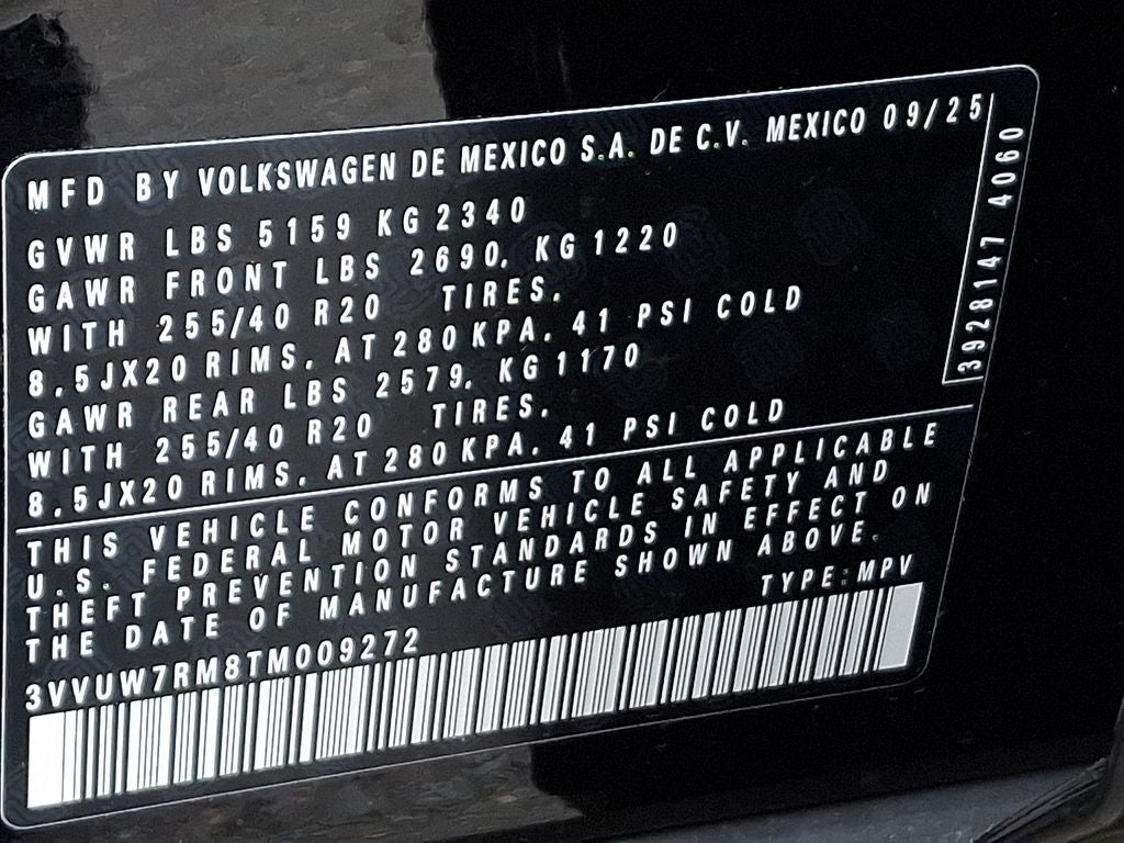 2026 Volkswagen Tiguan 2.0T SEL R-Line Turbo