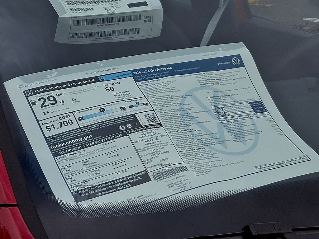 2026 Volkswagen Jetta GLI 2.0T Autobahn