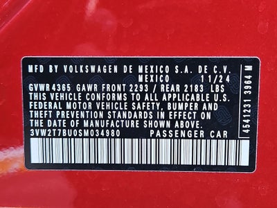 2025 Volkswagen Jetta GLI 2.0T Autobahn